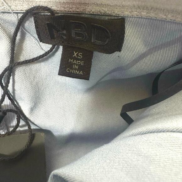 NBD Luna Gown Blue Ruffle with Leg Slit NEW - Picture 6 of 9